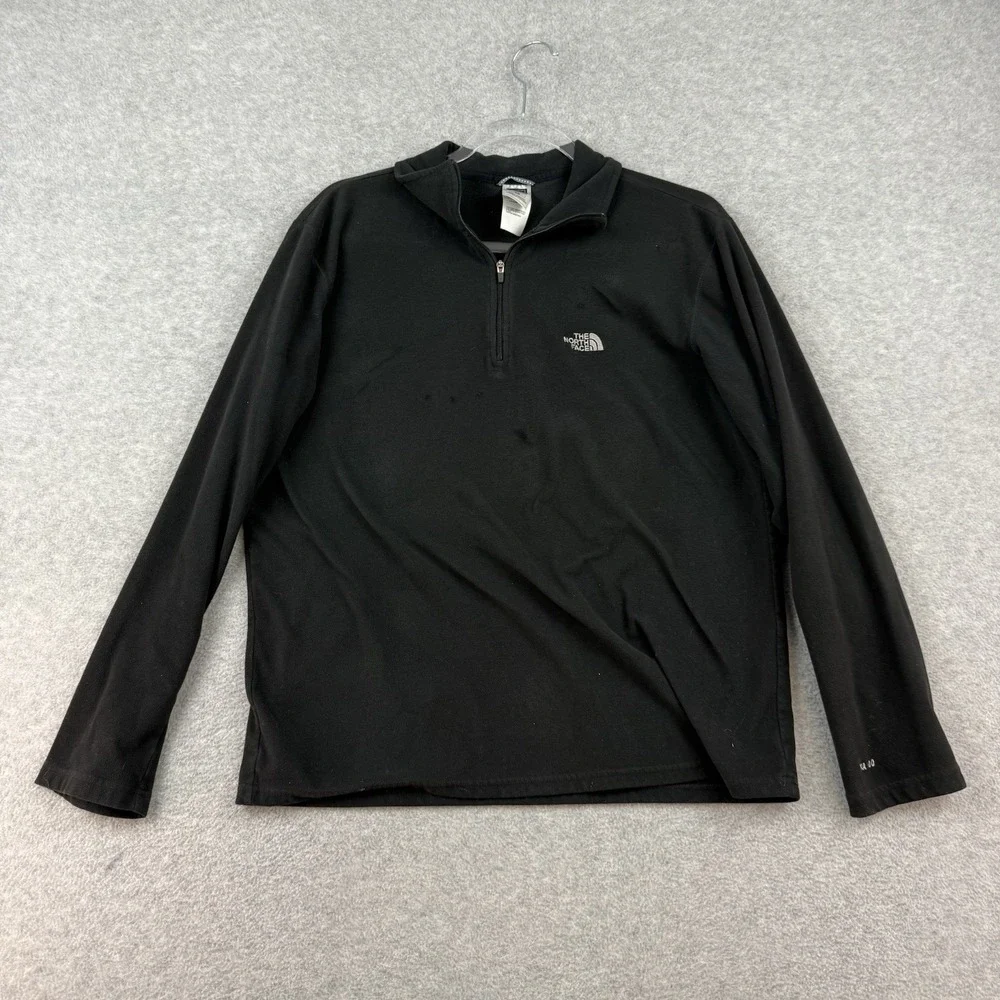 The North Face TKA 100 Black Mens M Quarter Zip Pullover Fleece Jacket Gorpcore